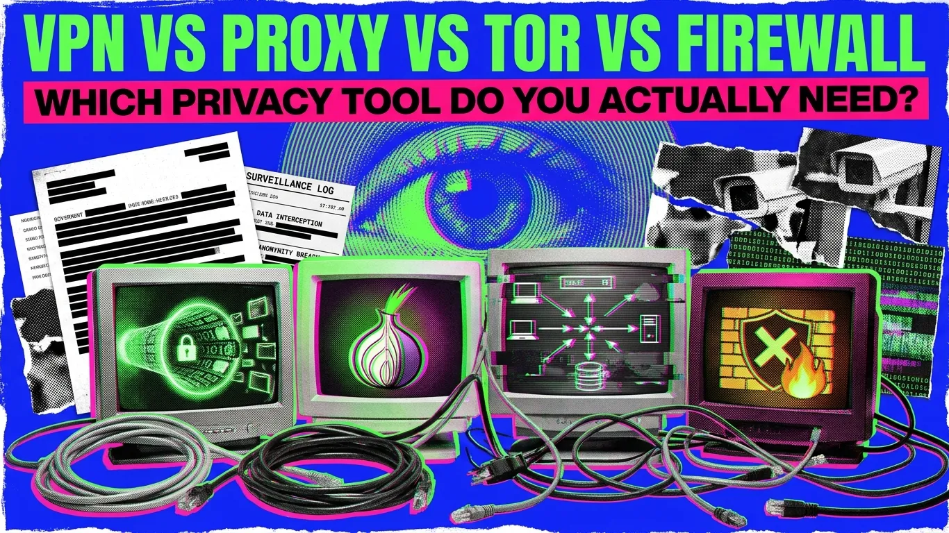 VPN vs Proxy vs Tor vs Firewall — What's the Real Difference?
