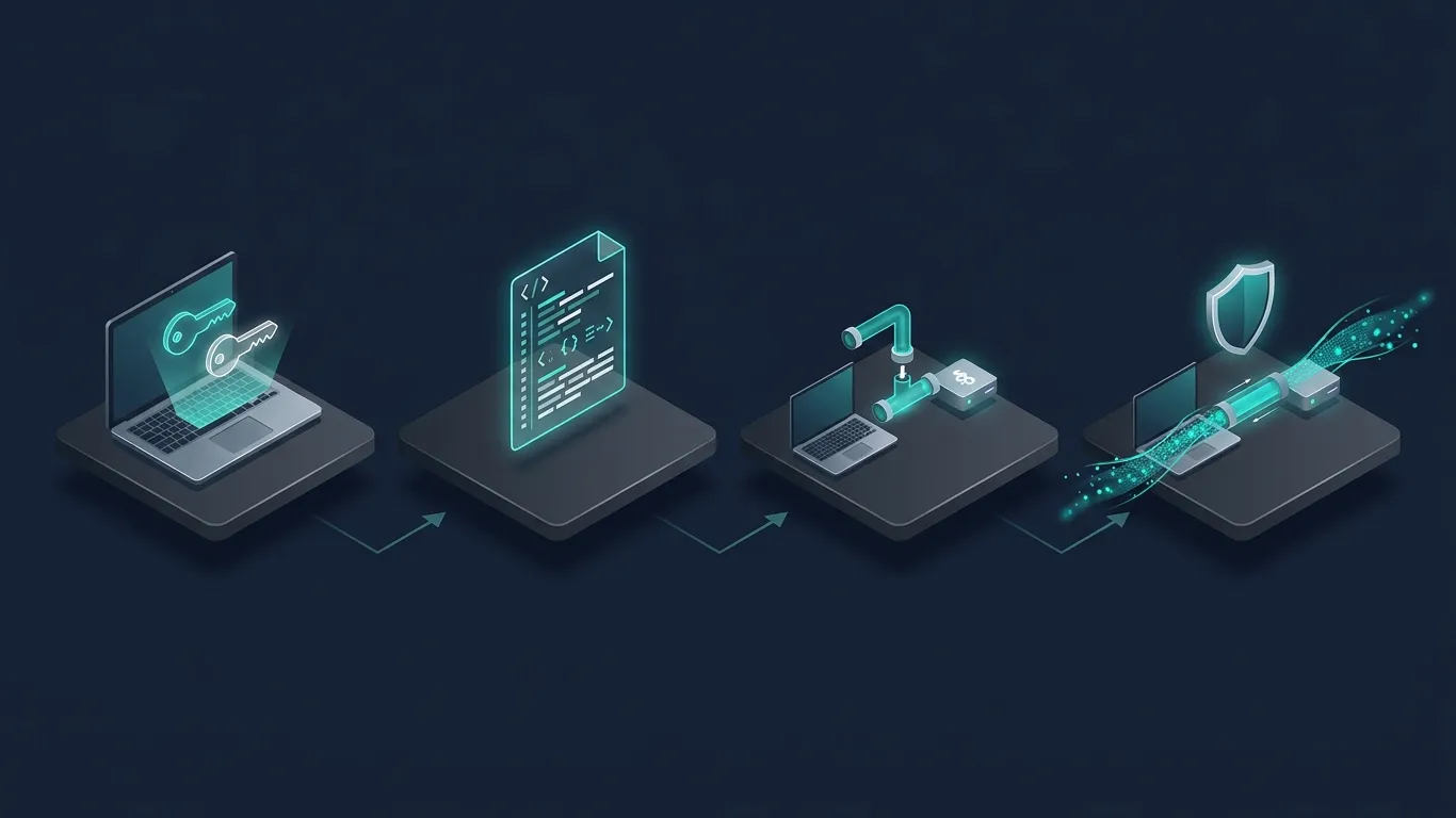 WireGuard setup involves four core steps whether you're configuring it manually or selecting it inside a VPN app — key generation, configuration, tunnel activation, and connection verification.